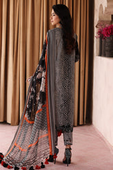 3-PC Unstitched Embroibered Lawn Shirt with Printed Chiffon Dupatta CCS4-16